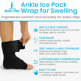 Vive Arctic Flex: terapia de frío y calor para tobillo dolorido, favoreciendo la circulación.