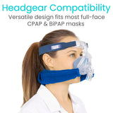 Ajuste universal Vive, compatible con la mayoría de mascarillas CPAP y BiPAP.
