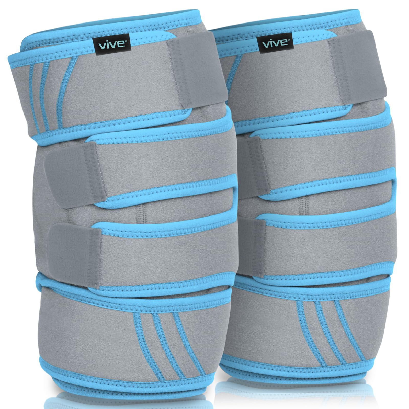 Vive funda de hielo para rodilla, enfoque en aplicación fría para inflamación.