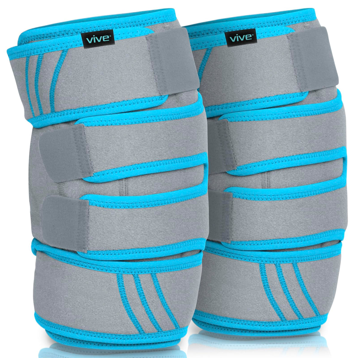 Vive funda de hielo para rodilla, enfoque en aplicación fría para inflamación.