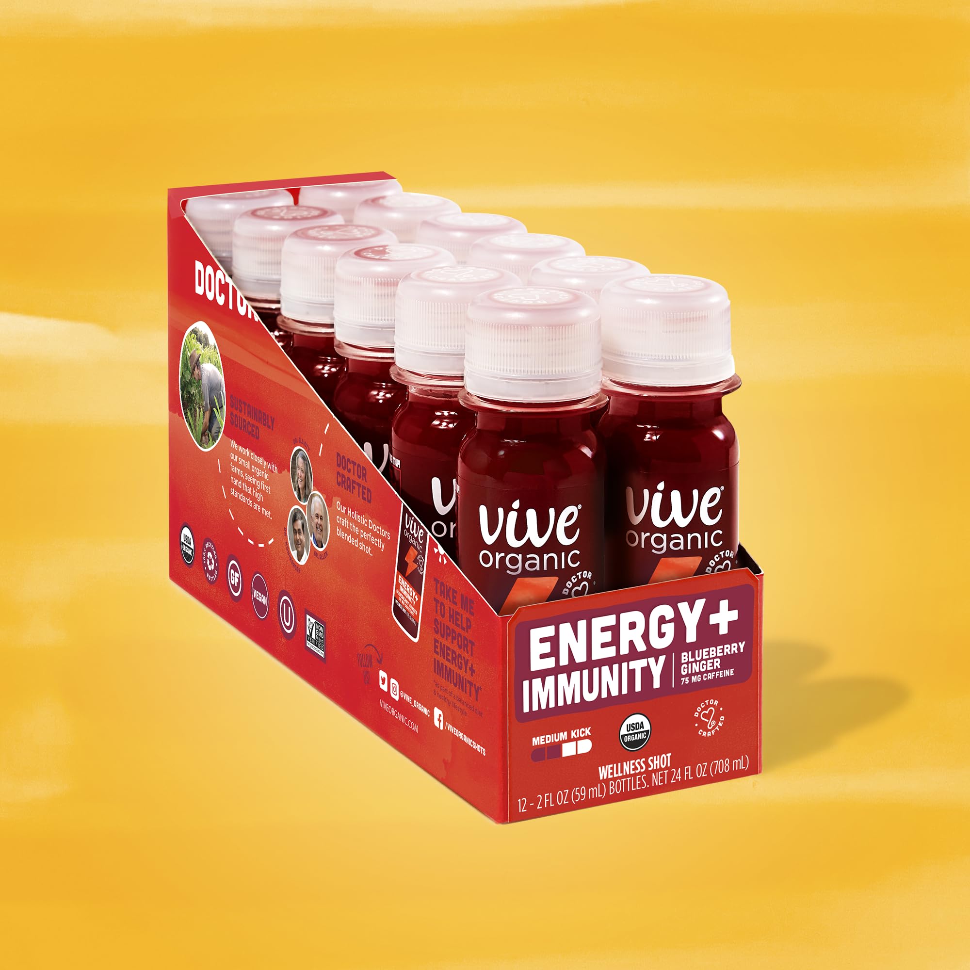 Mezcla de superalimentos veganos de Vive Organic para vitalidad.