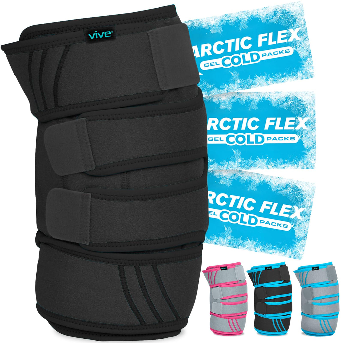 Vive rodilla con bolsas gel arctico para alivio localizado