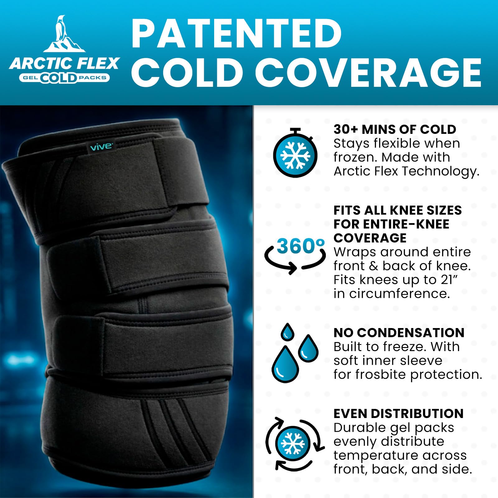 Vive rodilla correas de compresion ajustables para ajuste seguro