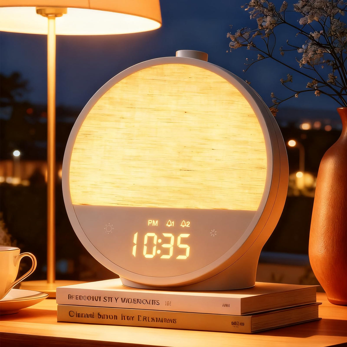 Vivilumens Despertador con luz alba, inicio suave para despertar sin sobresaltos.