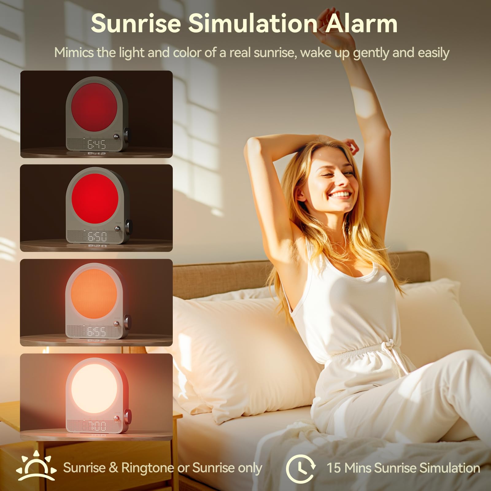 Reloj Vivilumens con doble alarma para horarios flexibles