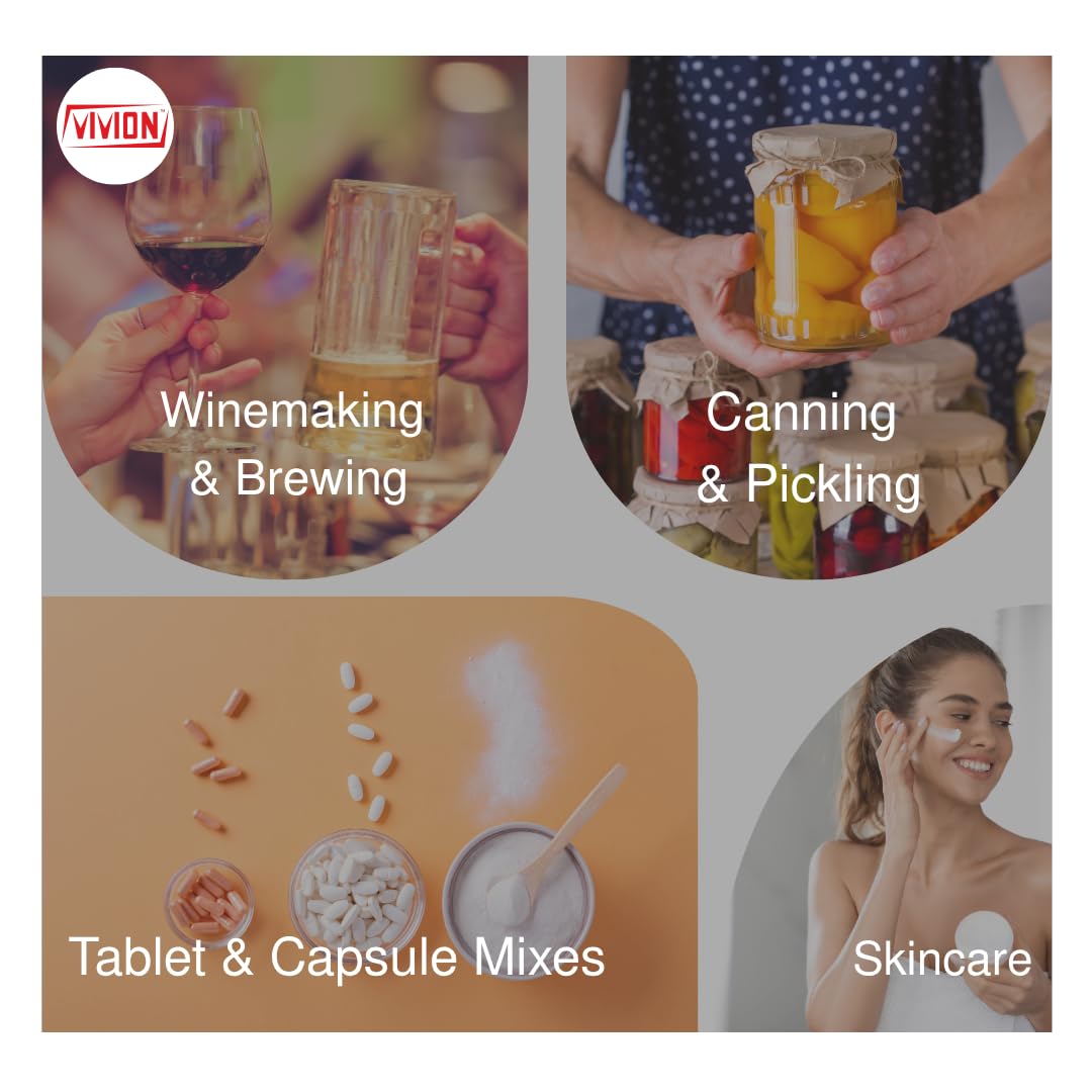 Vivion Vitamina C en polvo disuelto en agua para bebidas rápidas.