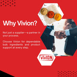Vivion Vitamina C en polvo ingrediente versátil para suplementos.