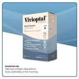 Envase de Vivioptal Vitamins con información nutricional y dosis.