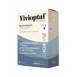 Vivioptal Vitamins con Gymnema y canela, cápsulas blandas para energía y enfoque.