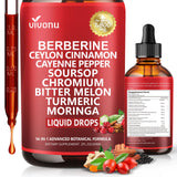 VivoNu Drops Berberina en bote con entrega liposomal para absorción mejorada.