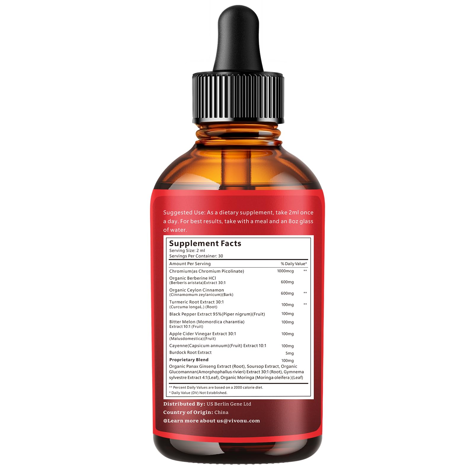 VivoNu Drops Glucomanano fibras para saciedad y digestión.