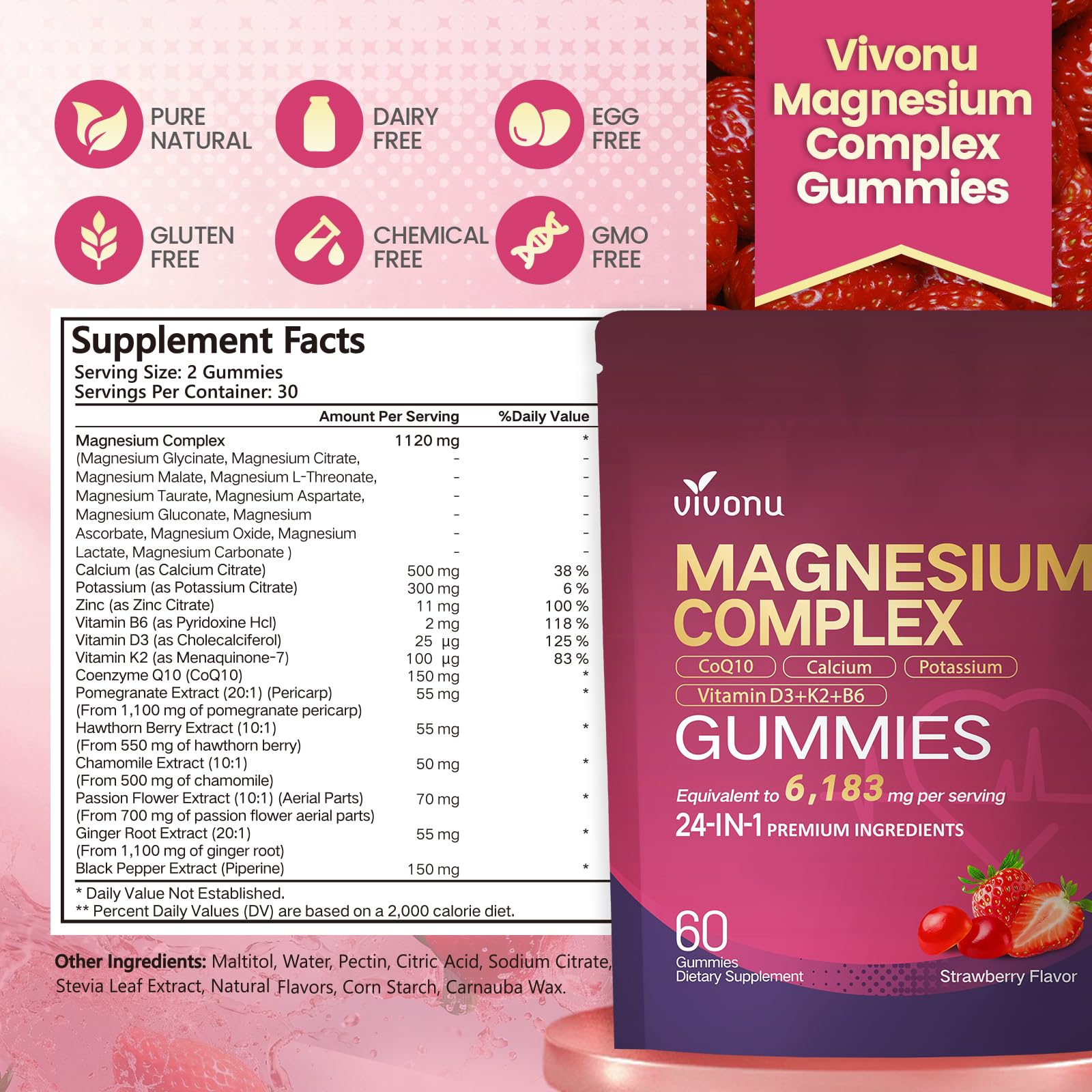 VivoNu gominolas magnesio, empaque en caja para uso práctico