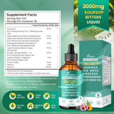 VivoNu Gotas Soursop: vista cercana de la botella para absorción rápida.