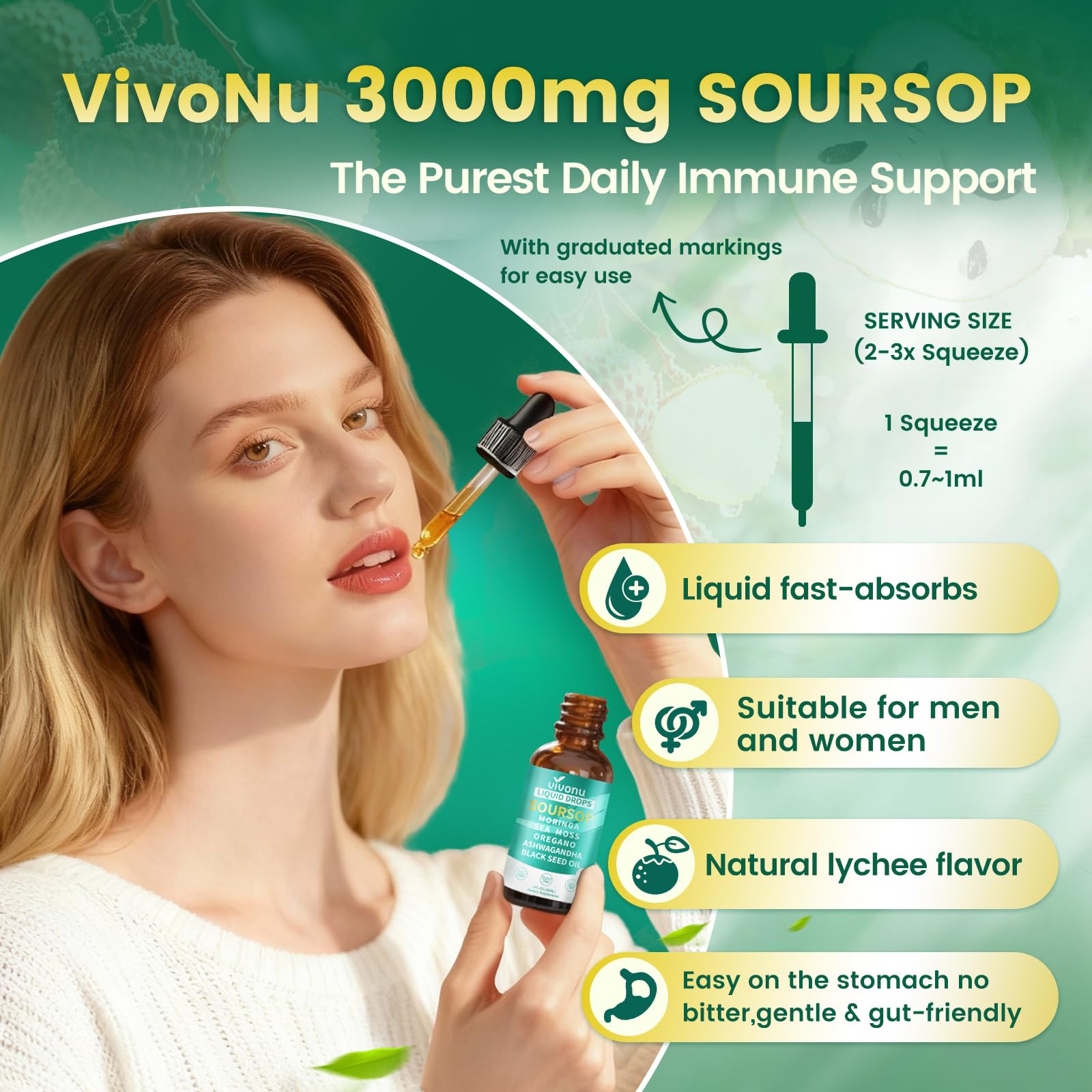 Gotas VivoNu con musgo marino, fuente natural de antioxidantes