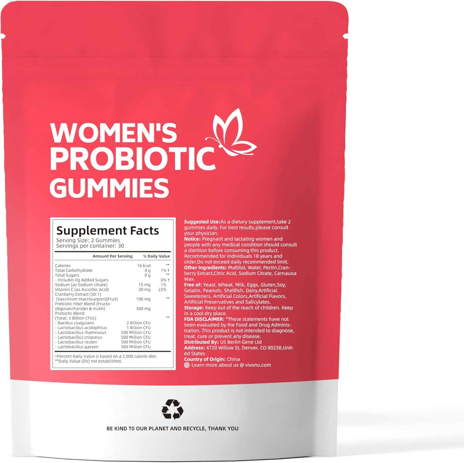 VivoNu Probiotics para mujeres: cuidado diario para vitalidad
