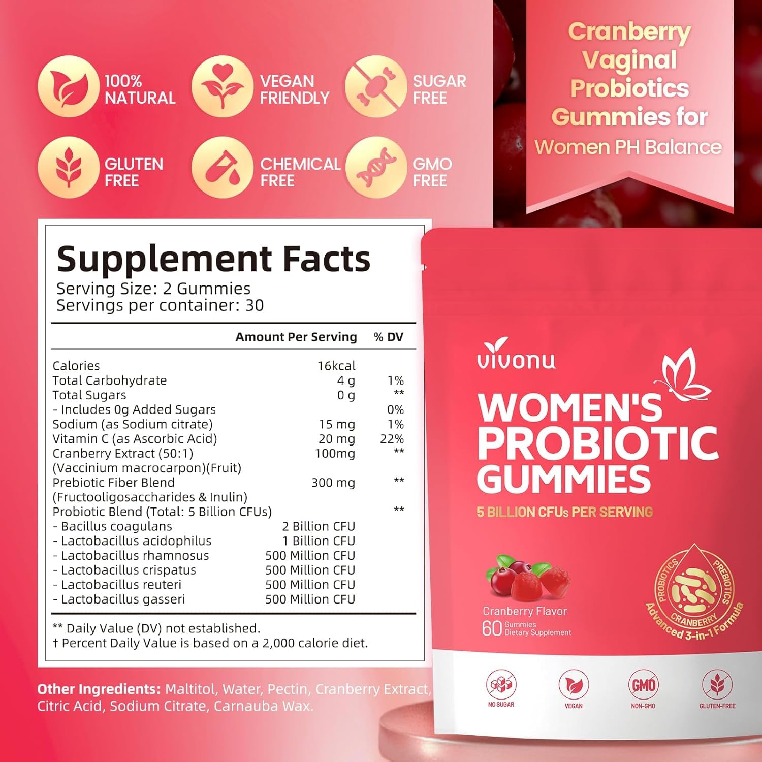 VivoNu Probiotics para mujeres: equilibrio de pH y bienestar general