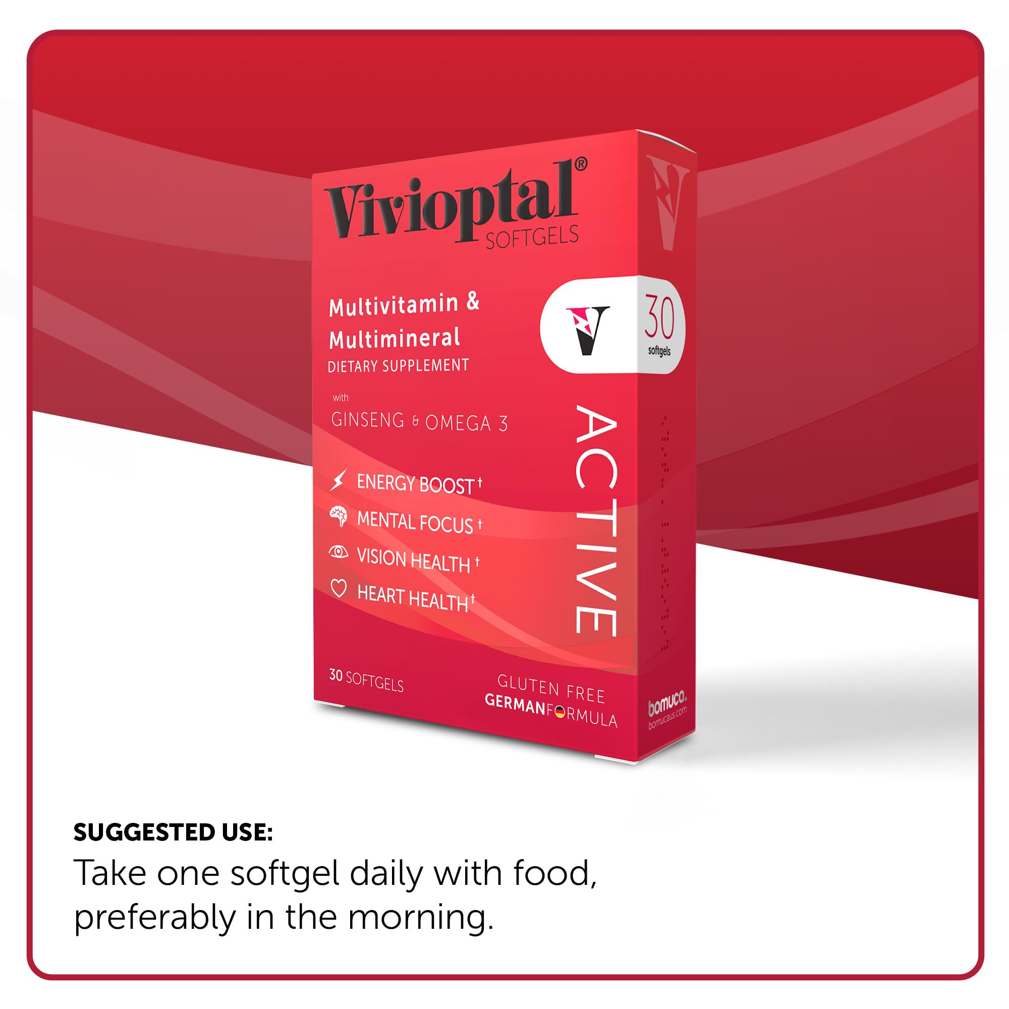 Vivioptal Active: envase compacto, ideal para llevar a diario o de viaje.