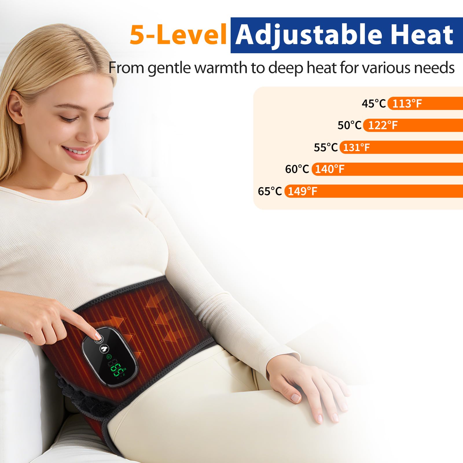VIYACHY pantalla de estado para monitorear calor y temporizador.
