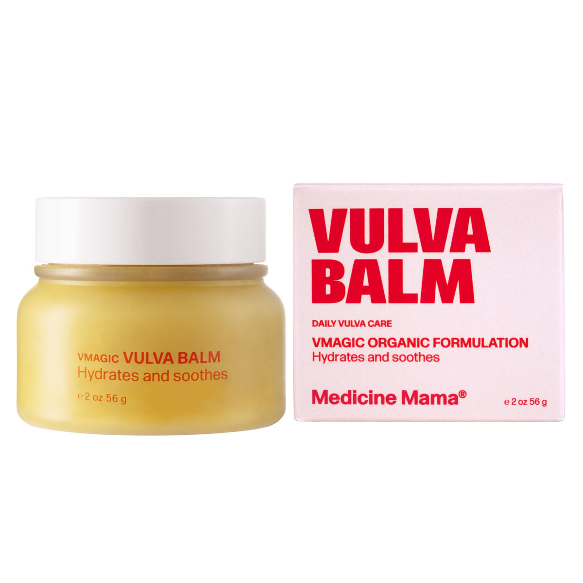 VMAGIC bálsamo vulvar envase, hidratación suave para la piel íntima.