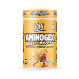 Aminogex Ultra de VMI Sports en bote; sabor mango tropical para hidratación agradable.