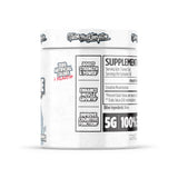VMI Sports Creatina Monohidrato sin sabor con etiqueta legible para controlar dosis.