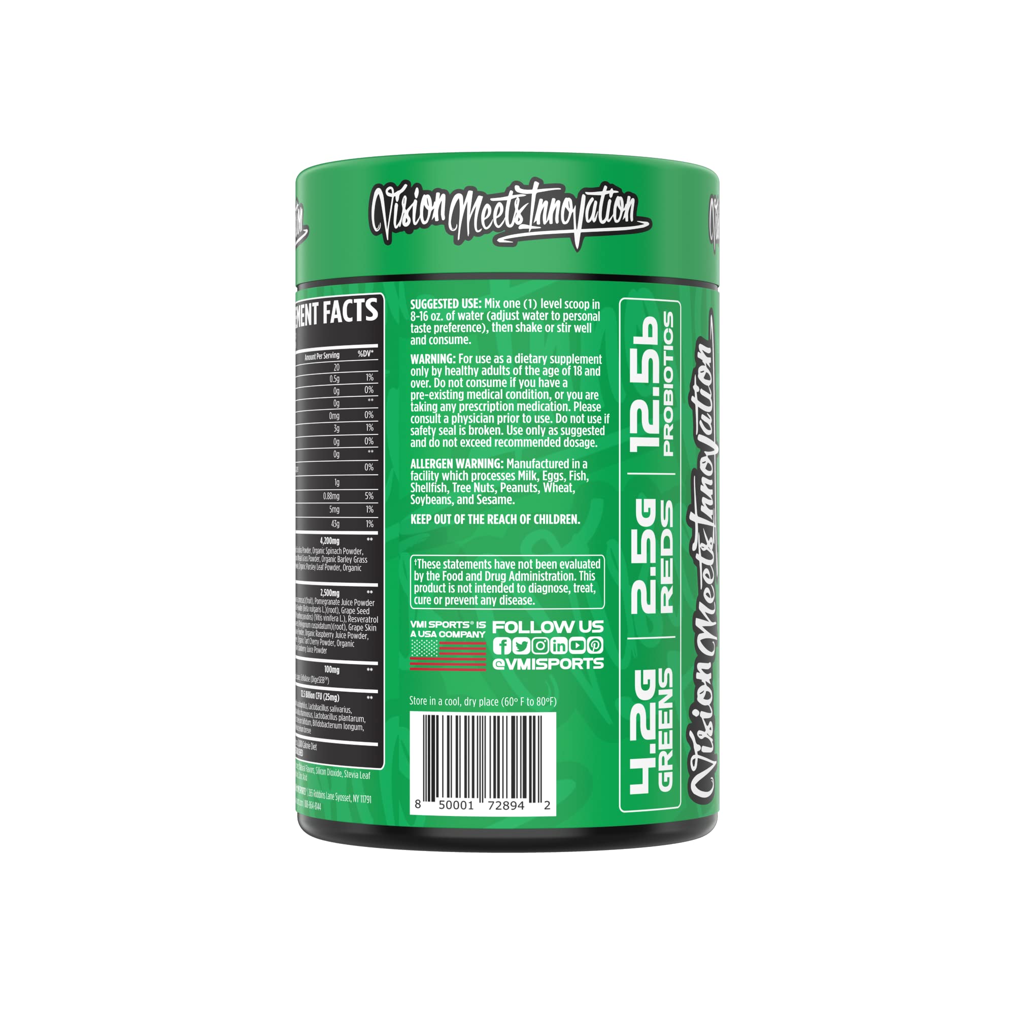 Greens + Reds uso diario para nutrición equilibrada