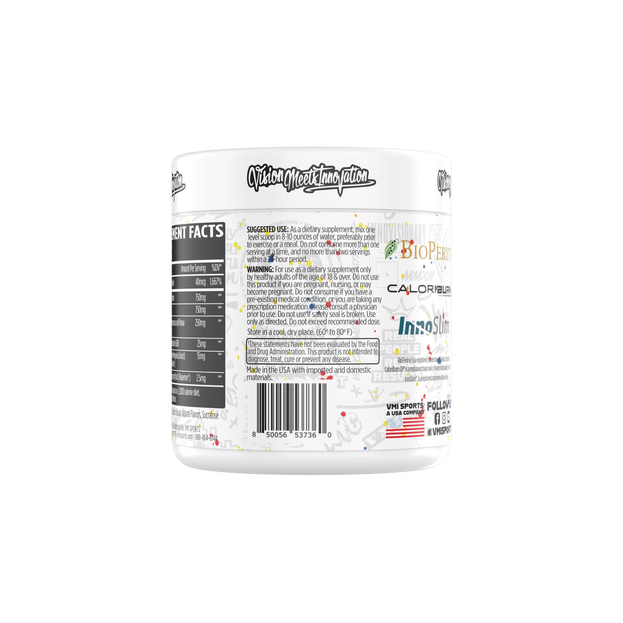 VMI Sports Heat L-Carnitine, polvo de disolución rápida para entrenamientos.