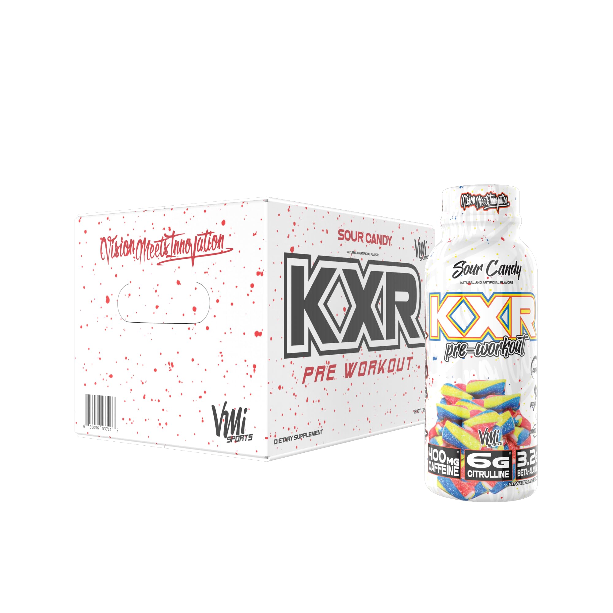 VMI Sports KXR, botella volcada, energizante para entrenamientos intensos