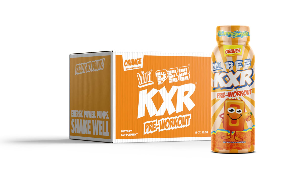 VMI Sports KXR listo para entrenar con sabor limonada rosada, energía sostenida