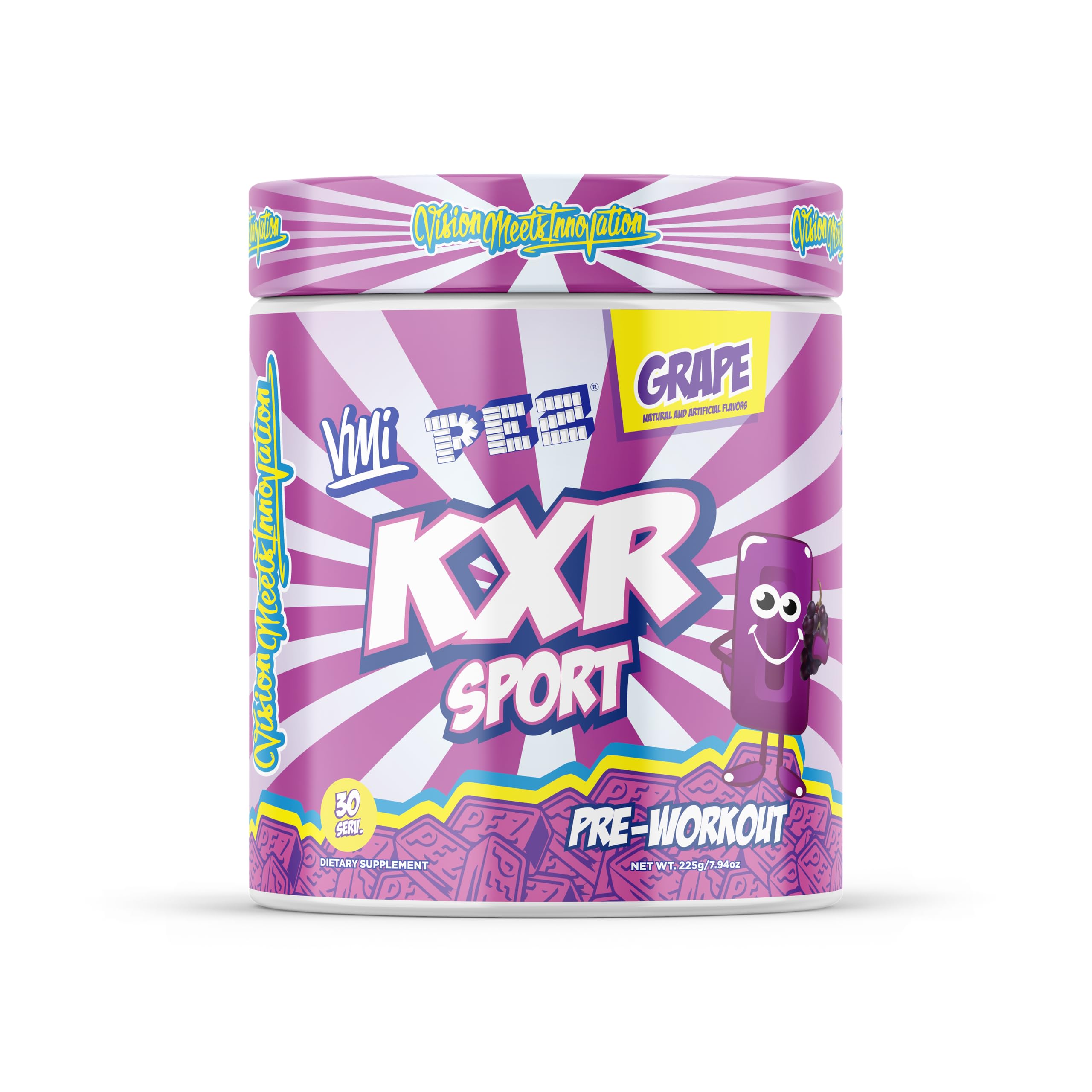 VMI Sports KXR, envase de preentrenamiento, energía para entrenamientos intensos.
