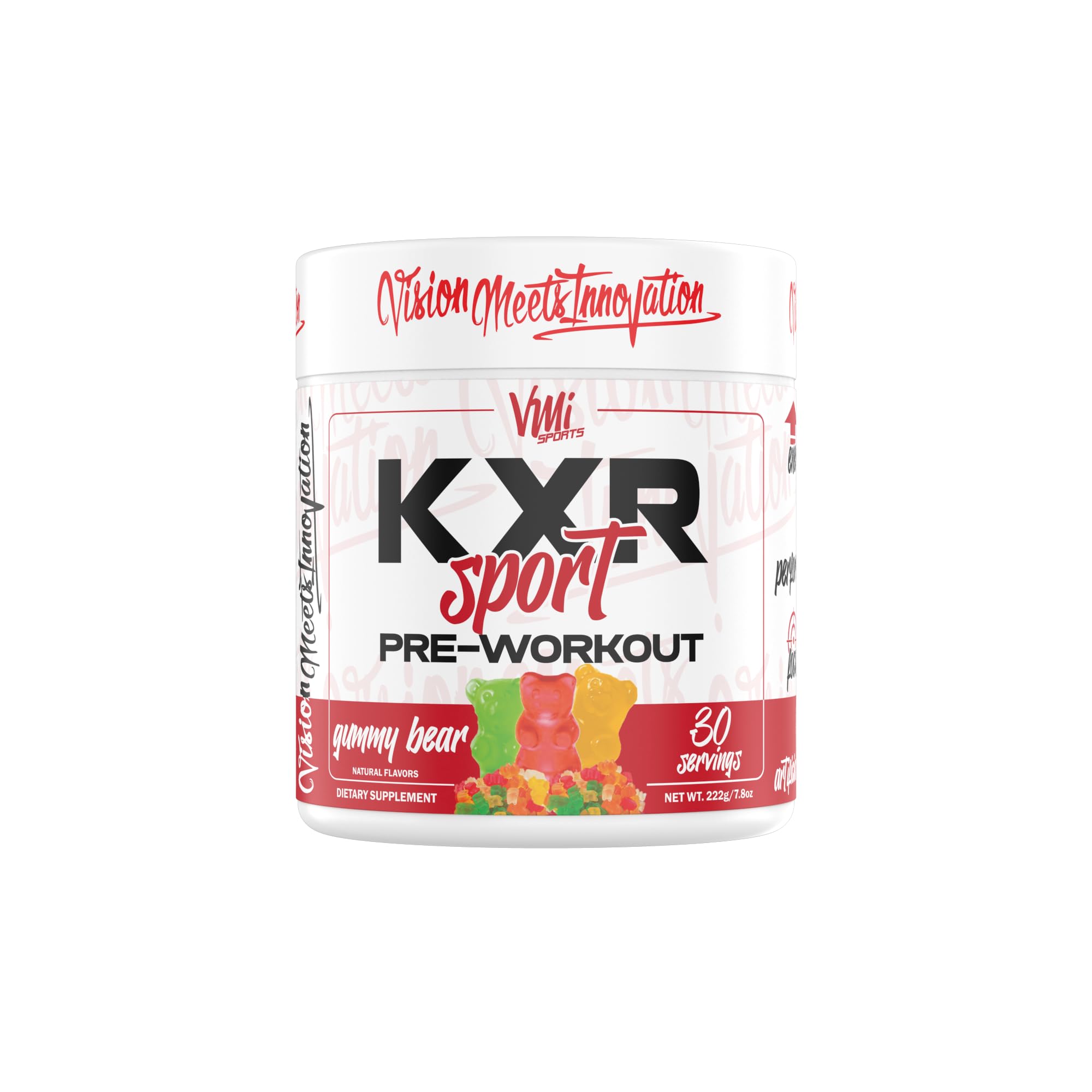 Envase de KXR Sport de VMI Sports para entrenamientos y dosis precisas.