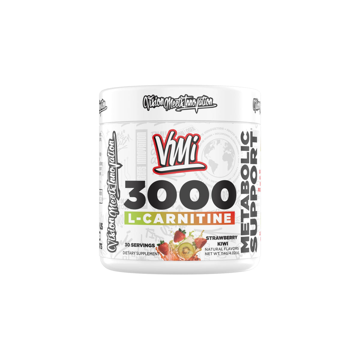 VMI Sports L-Carnitina 3000, botella de polvo, energía sostenida para entrenamientos