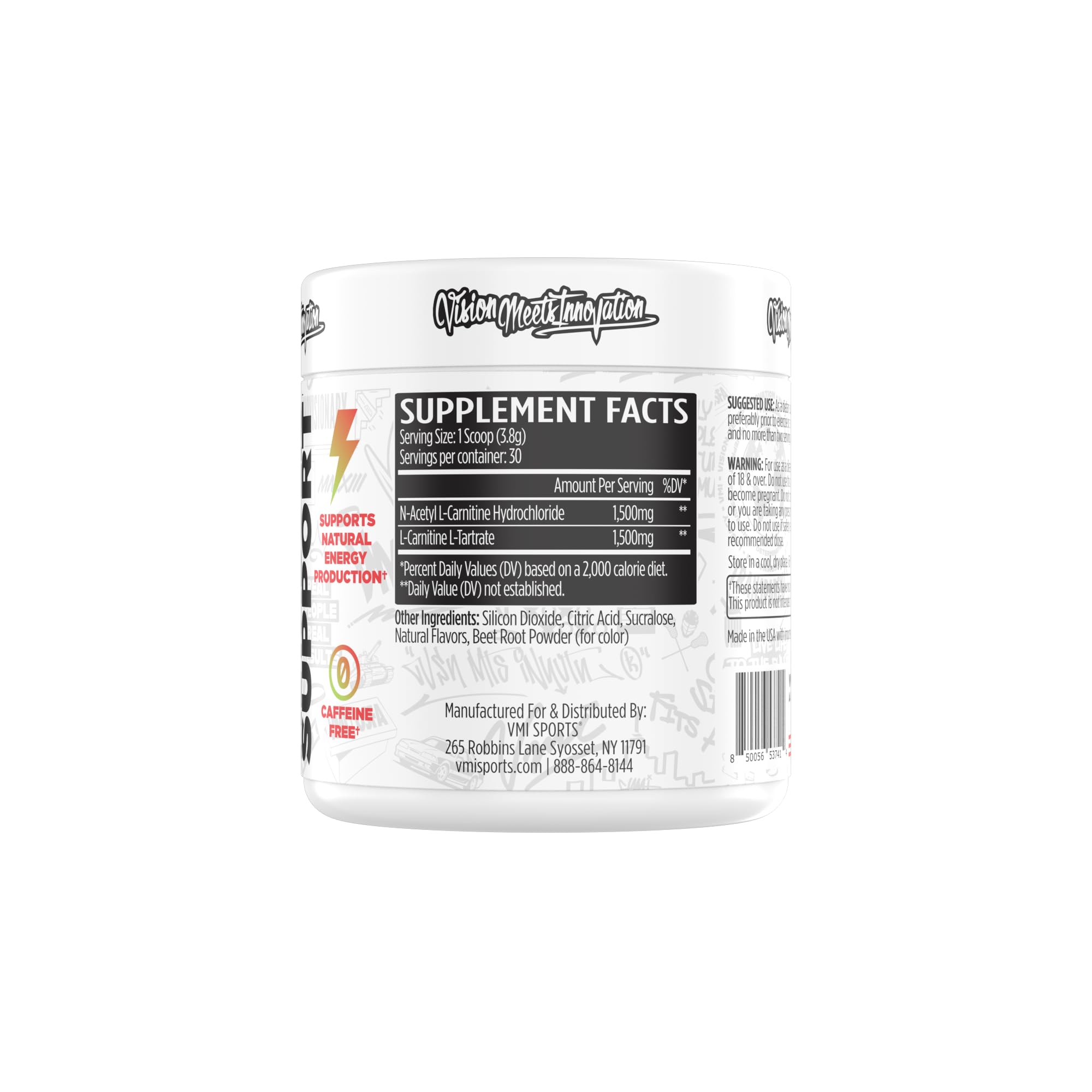 VMI Sports L-Carnitina 3000, sabor fresa kiwi, agradable para consumir después del entrenamiento