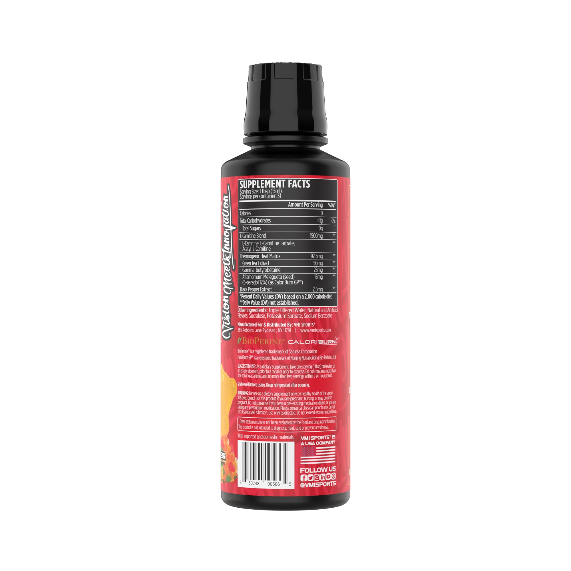 L-Carnitina Heat envase 31 porciones, conveniencia diaria.