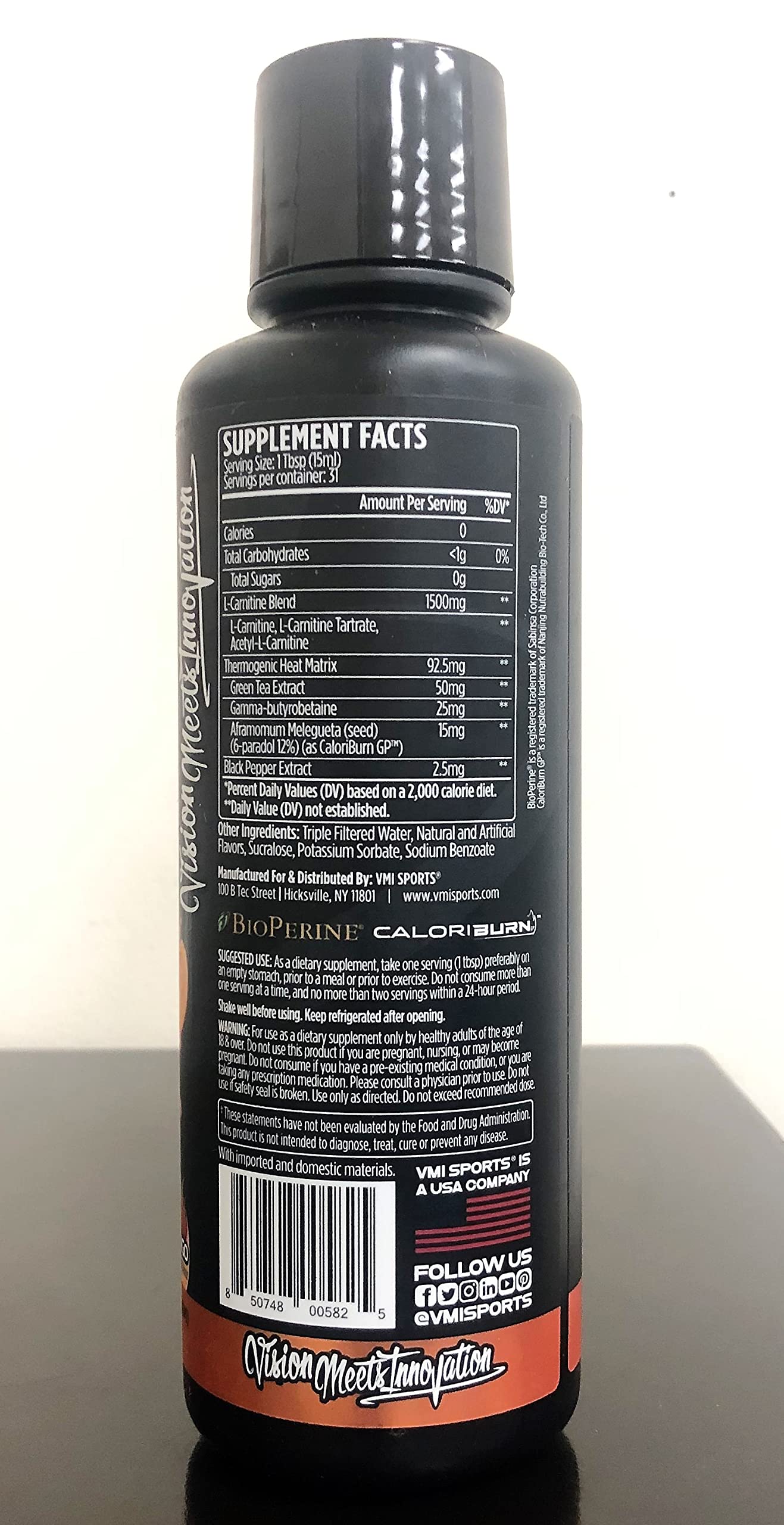 Extracto de té verde en L-Carnitine 1500 Heat, aroma agradable.