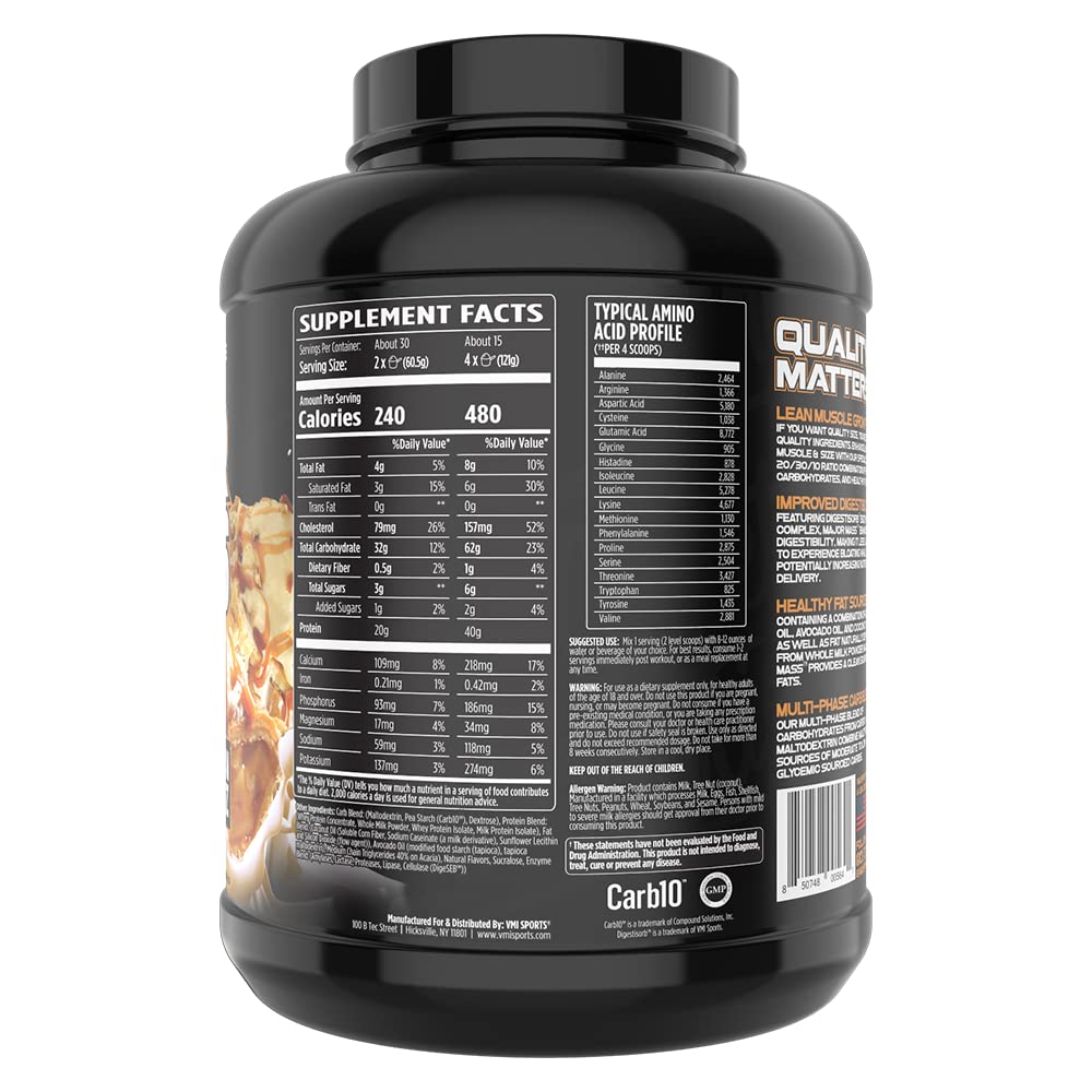 VMI Sports Major Mass batido cremoso listo para beber tras el entrenamiento