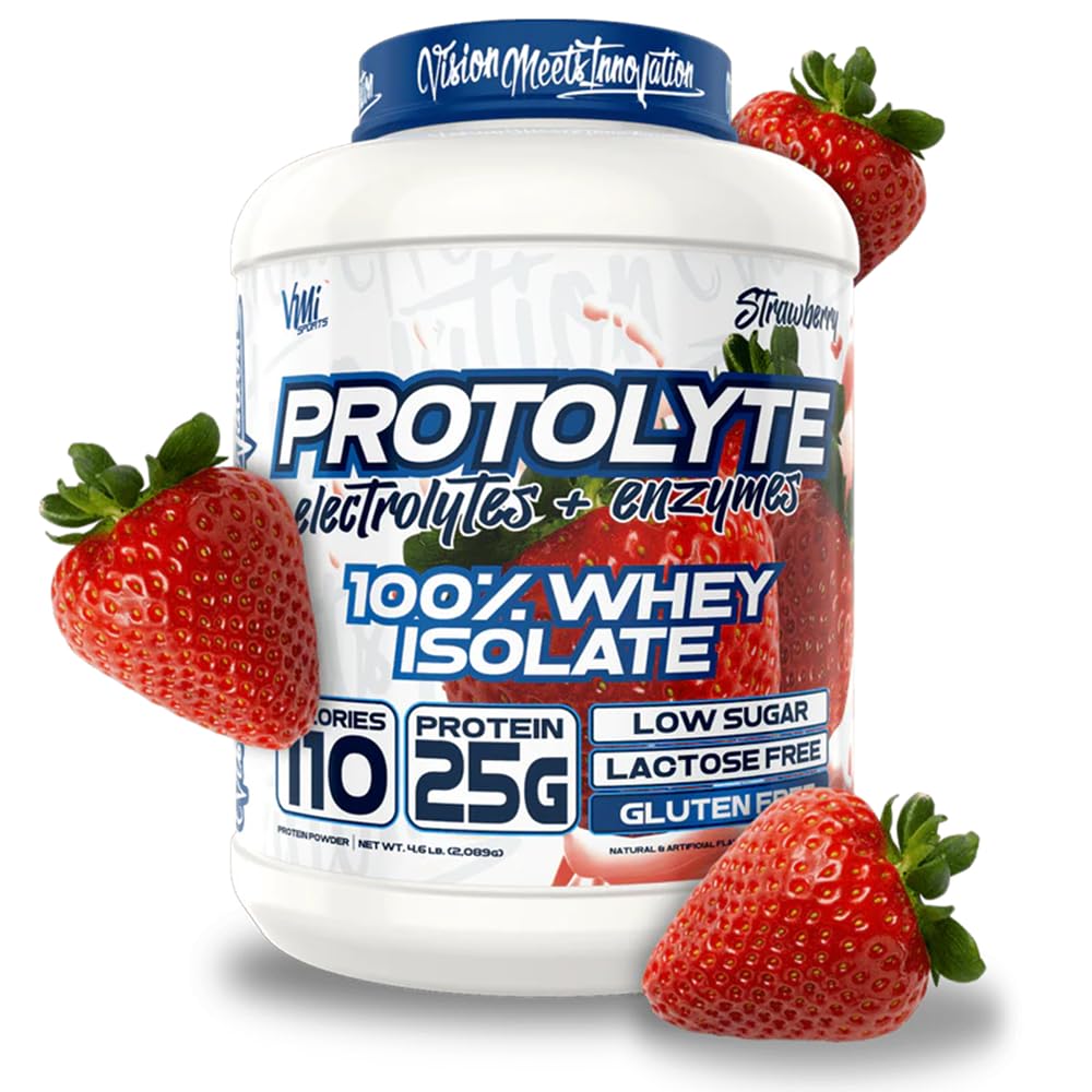 Envase de ProtoLyte de VMI Sports para entrenamientos y medición de porciones.