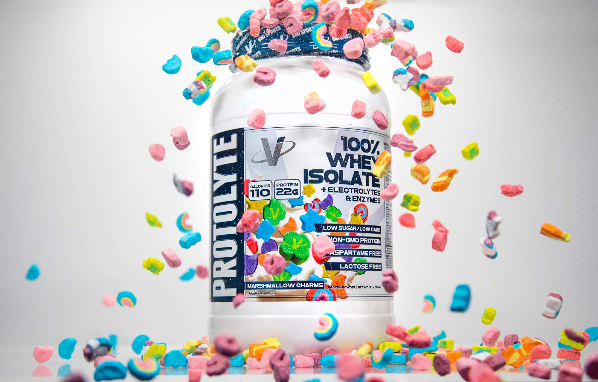 VMI Sports ProtoLyte, sabor-malvavisco, experiencia gustativa atractiva.