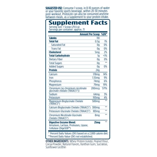 VMI Sports ProtoLyte, cuchara medidora lista para servir proteína post-entrenamiento.