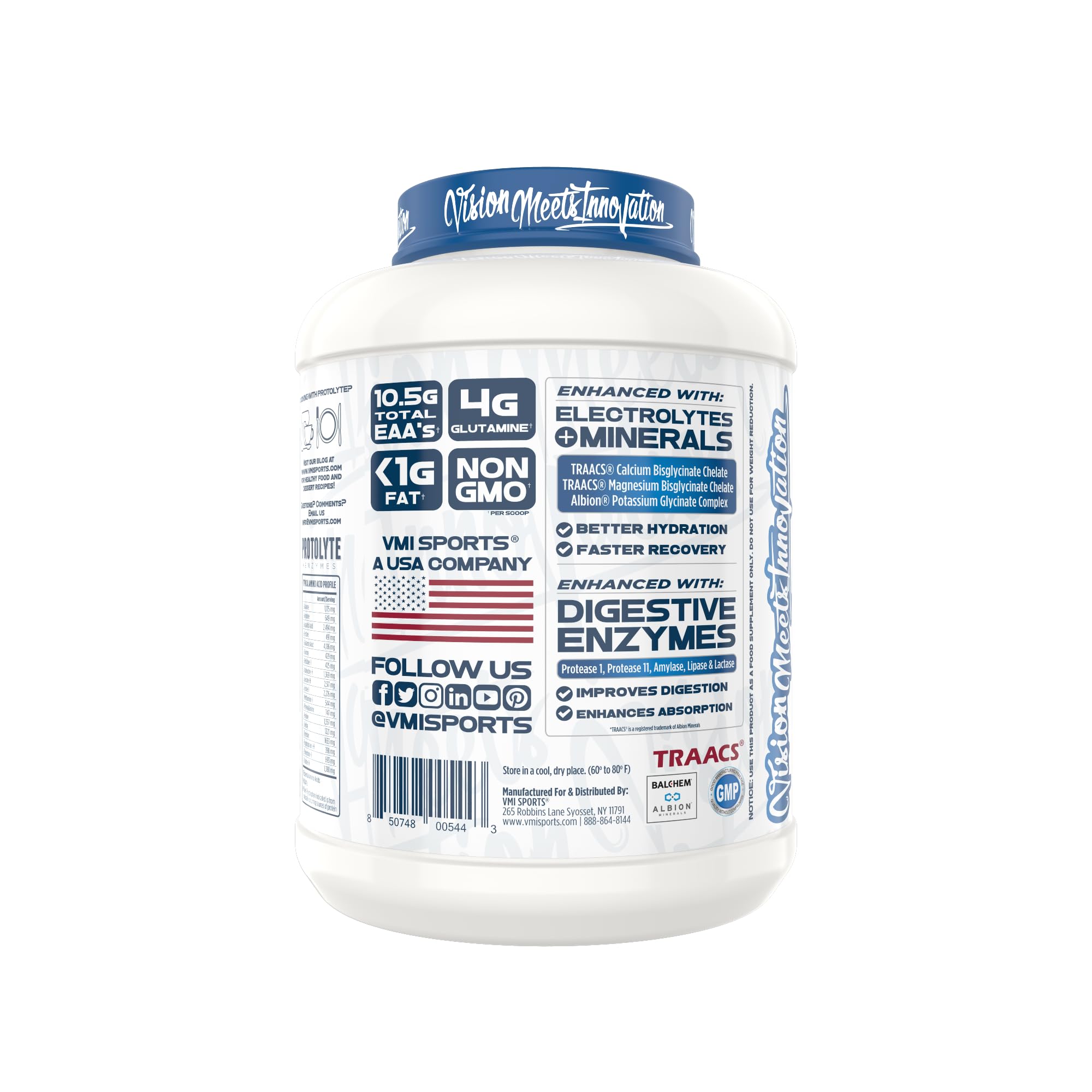 Etiqueta de ProtoLyte con información de ingredientes y nutrición.