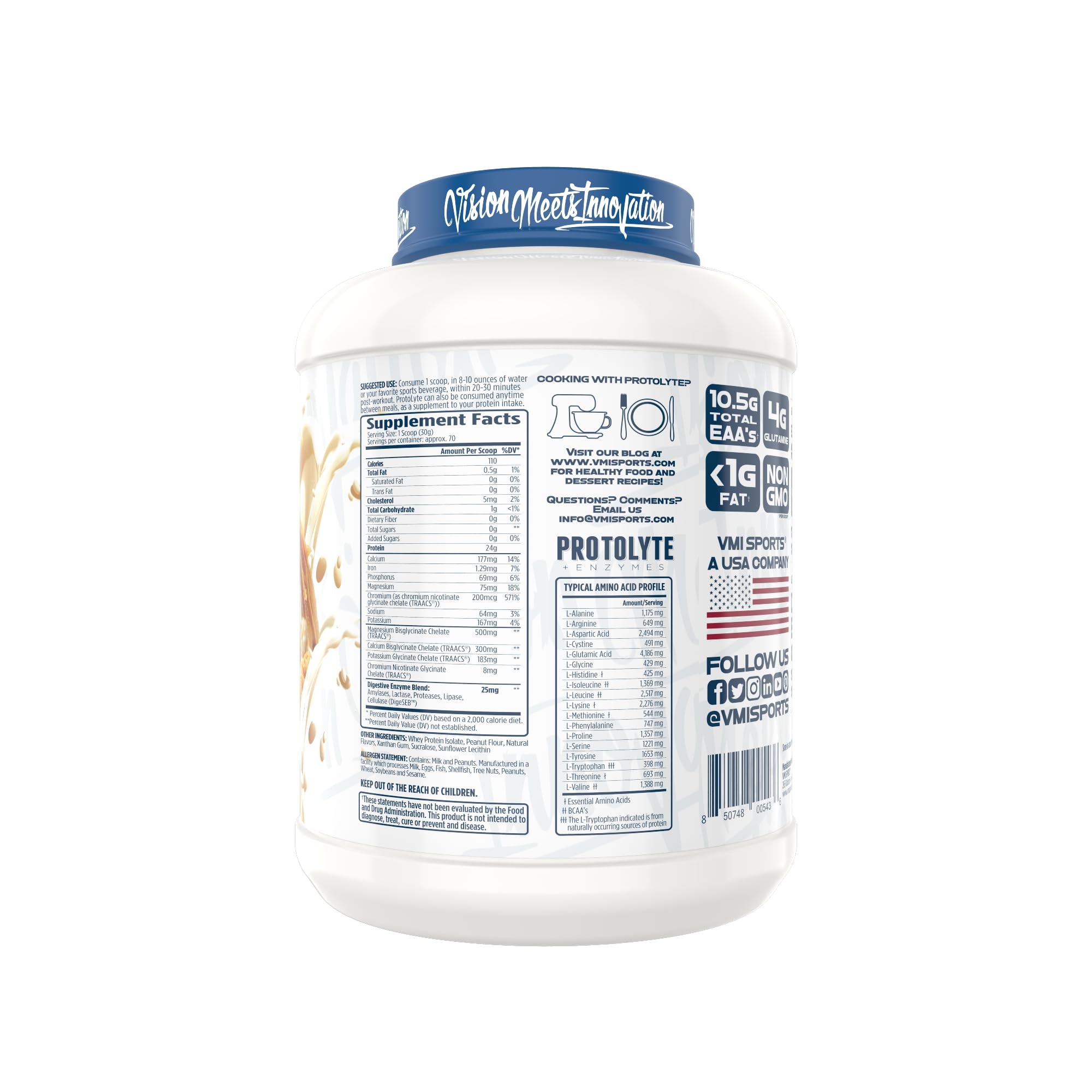VMI Sports ProtoLyte dosis con cuchara para uso diario.
