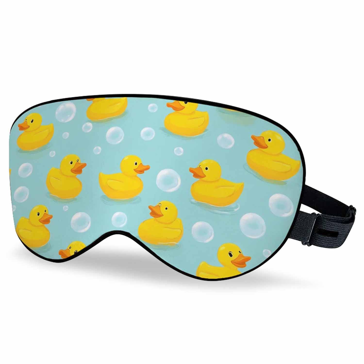 VNWOALU antifaz dormir seda pato amarillo en agua para descanso relajante.