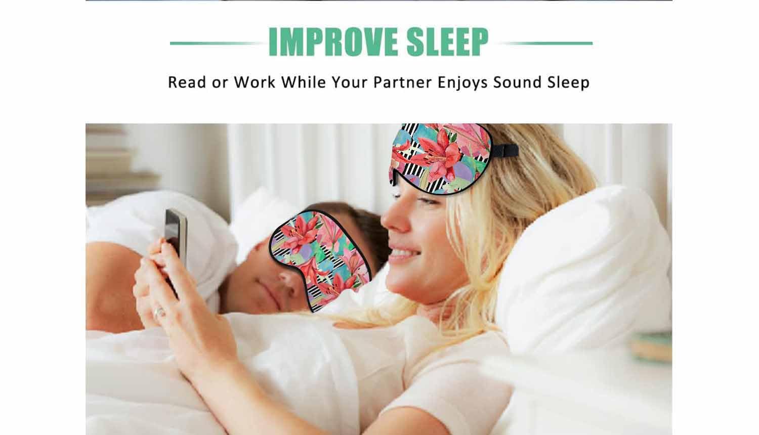 VNWOALU mascarilla para viajes y meditación en seda para dormir en cualquier lugar