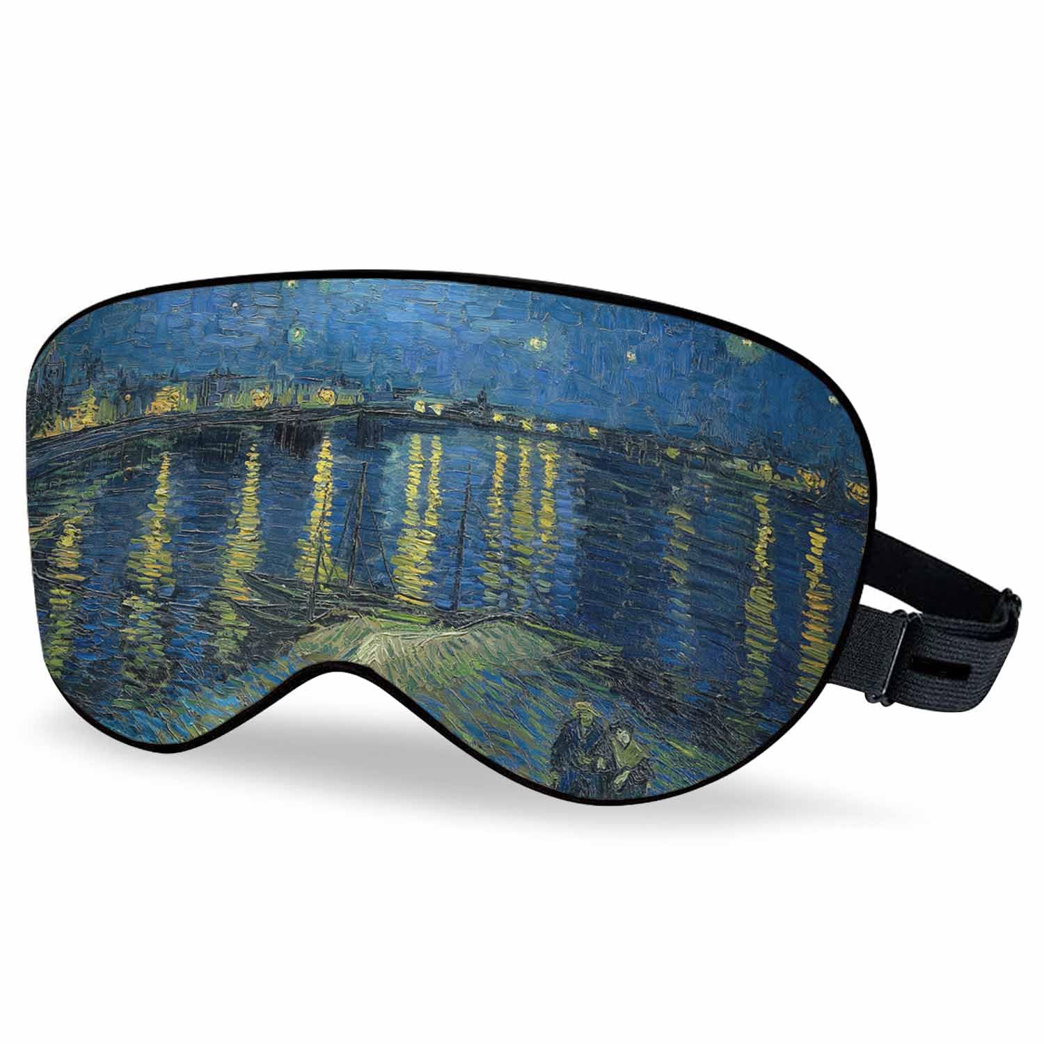 VNWOALU máscara Van Gogh de seda para dormir suave y cómoda.