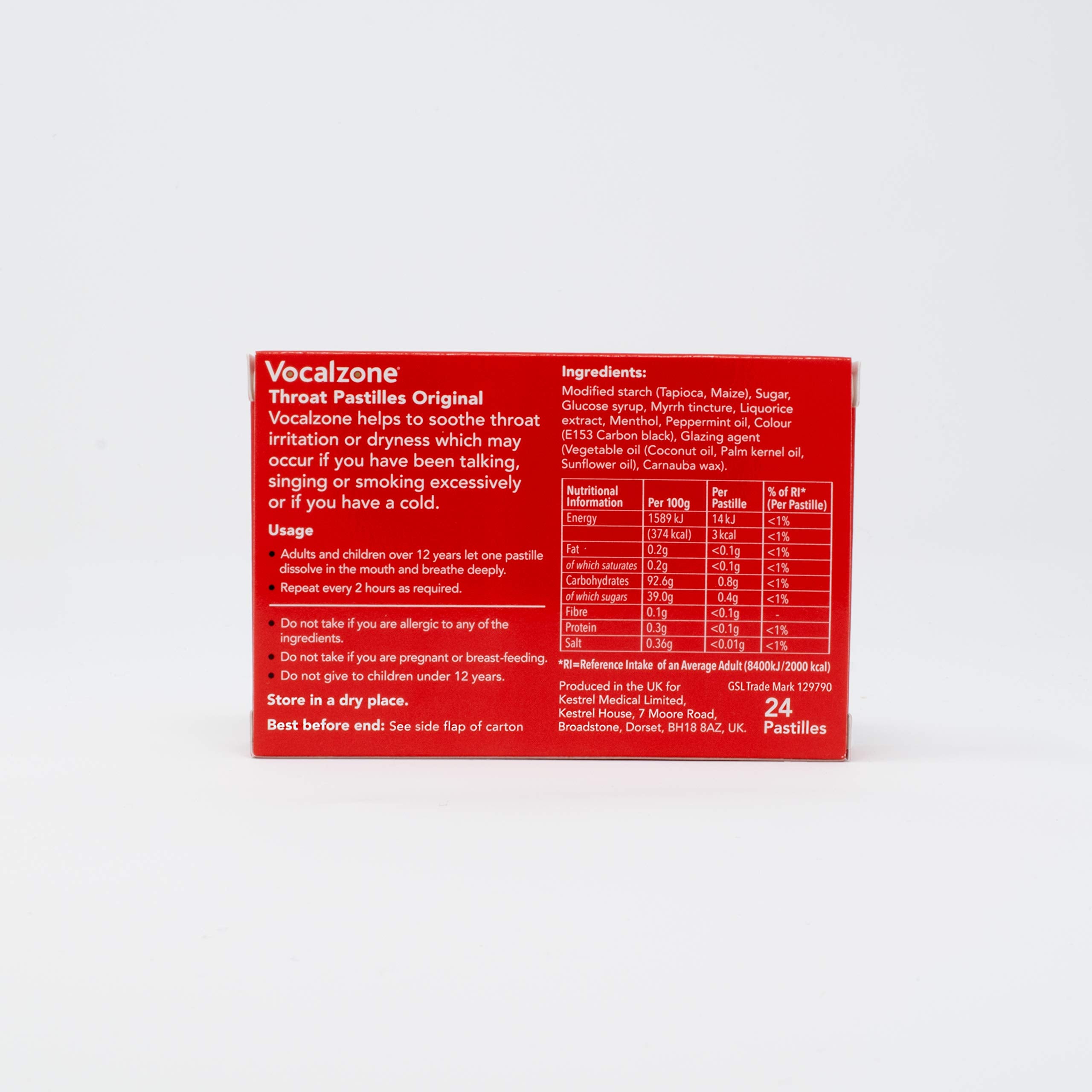 Pastillas VocalZone para garganta: disolucion rapida para actuaciones.