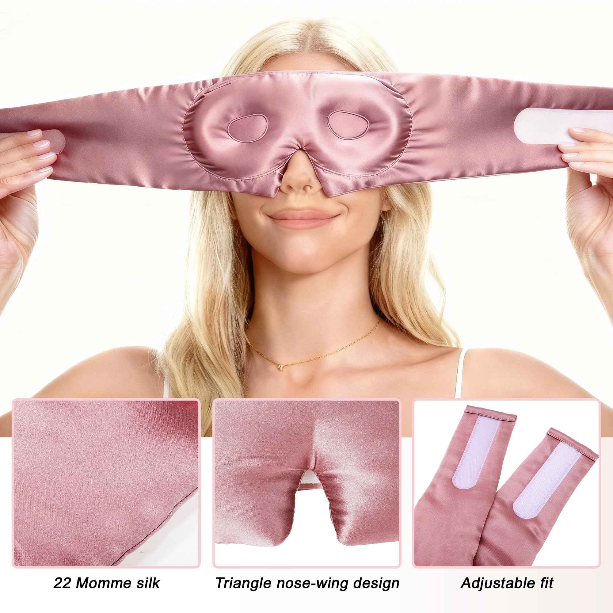 VOCOSTE mascarilla de seda para viaje con funda