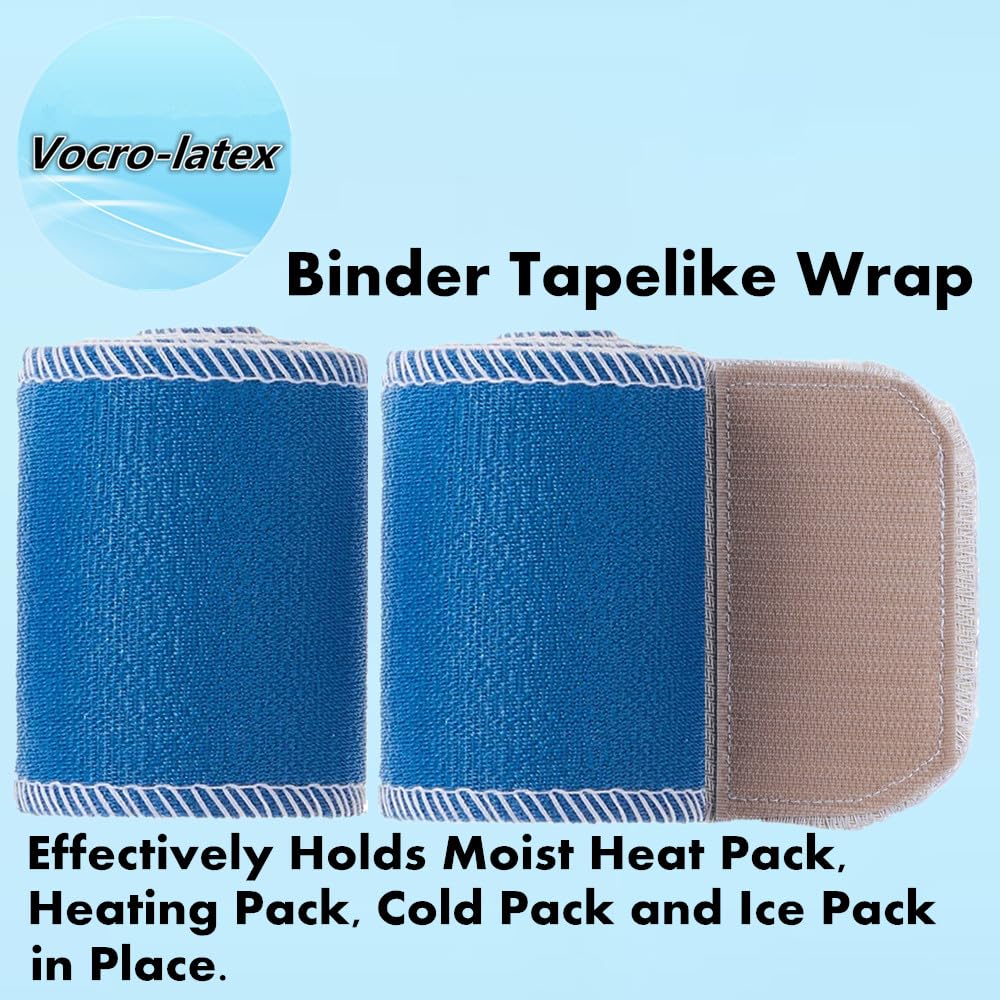 Vocro-latex envoltura terapéutica compatible con calor húmedo, calor seco, frío o hielo