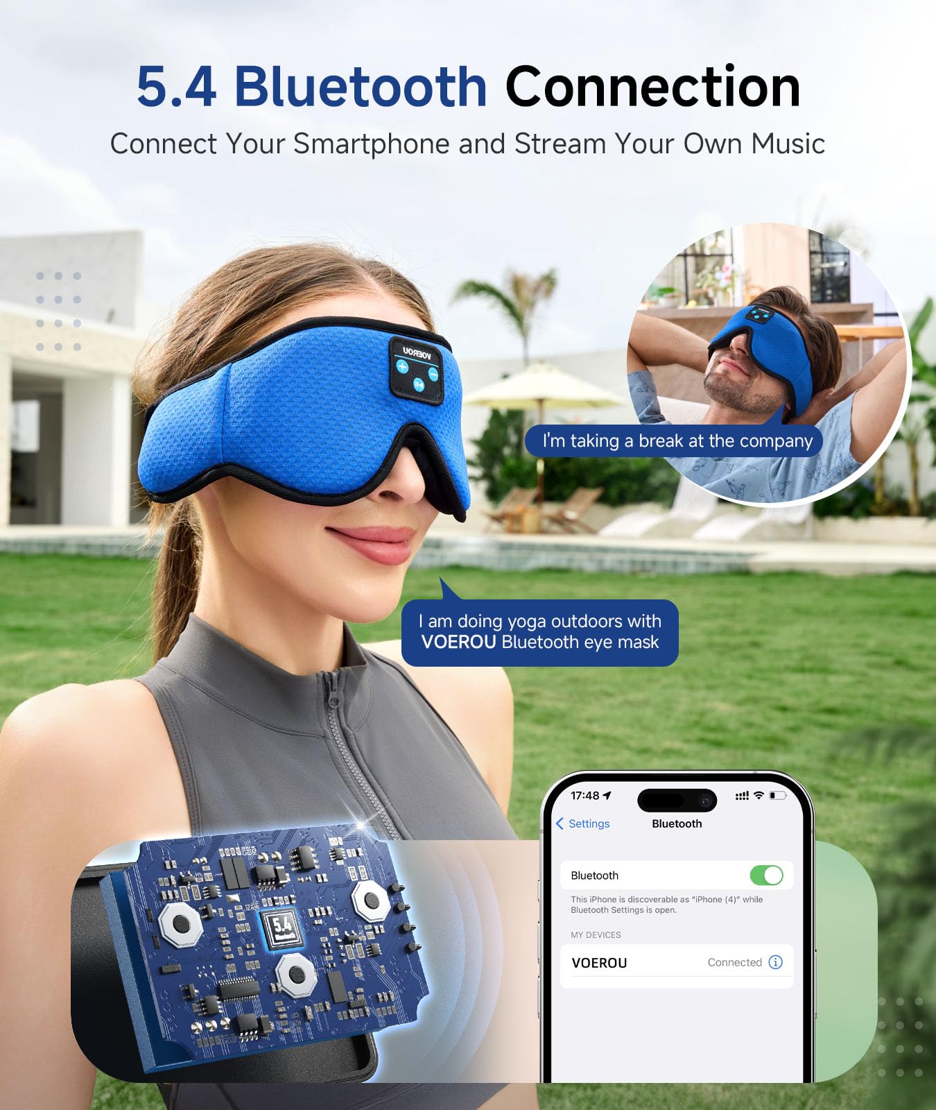 Voerou controles táctiles integrados para volumen y llamadas sin quitar la máscara.