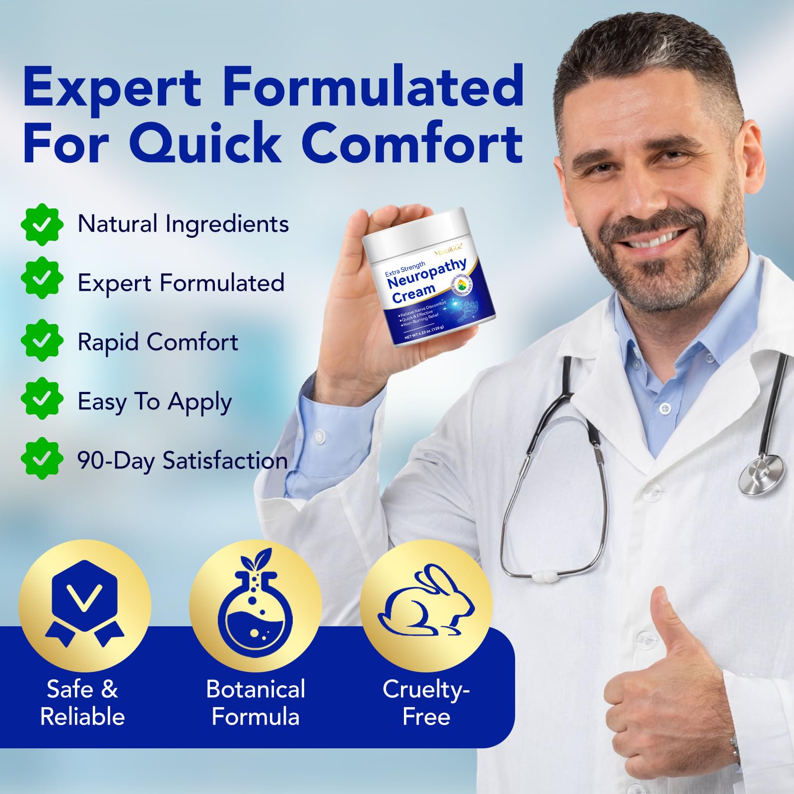 VOFANK crema neuropatía, uso diario para cuidado de la piel.