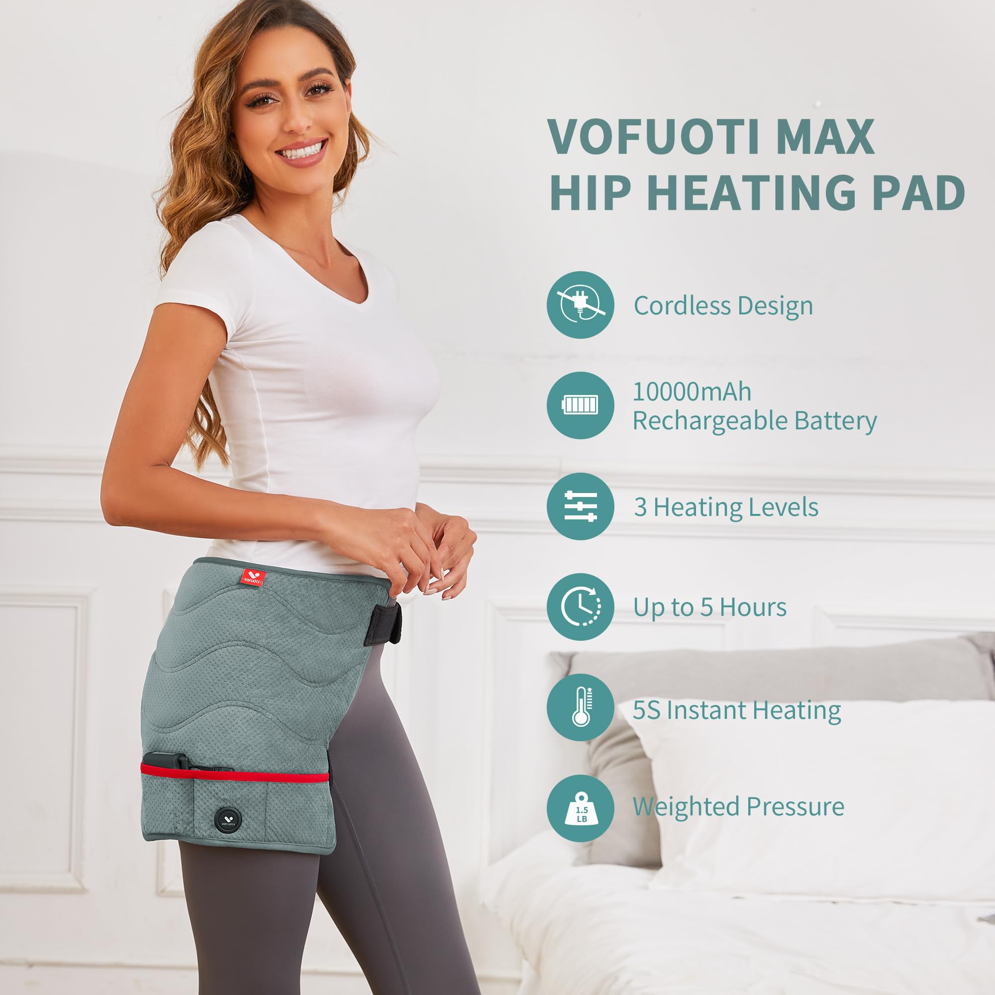 VOFUOTI MAX calor rápido de 5 segundos para cadera y muslo